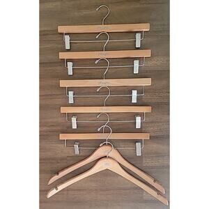J McLaughlin Wooden Hanger Set of 7 Closet Organizers